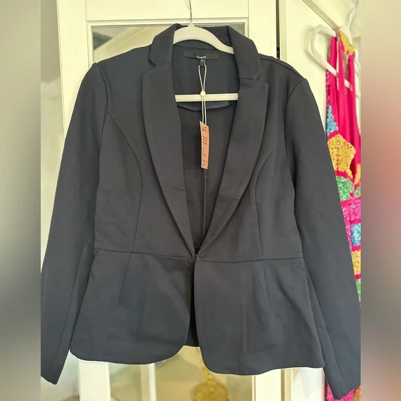 Quince Ultra-Stretch Ponte Blazer NAVY size small - Picture 4 of 5